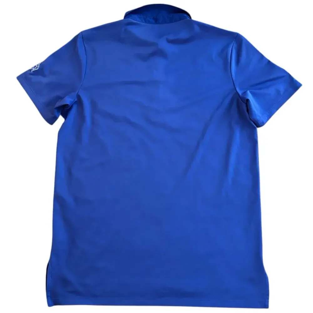 RLX Ralph Lauren Royal Blue Performance Polo Men's Medium Pocket CC Logo